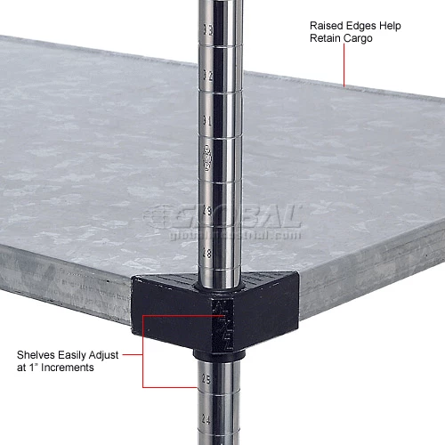 Nexel® S1836SZ Solid Galvanized Shelf 36"W x 18"D 12 Nexel® S1836SZ Solid Galvanized Shelf 36"W x 18"D - Image 12