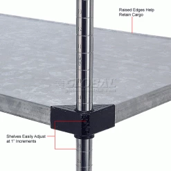 Nexel® S1836SZ Solid Galvanized Shelf 36"W x 18"D -Shelving Sales Store 933CP30 3wco 7