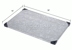 Nexel® S1836SZ Solid Galvanized Shelf 36"W x 18"D 25 Nexel® S1836SZ Solid Galvanized Shelf 36"W x 18"D -Shelving Sales Store 933CP30 dim