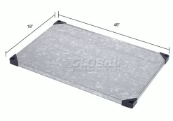 Nexel® S1848SZ Solid Galvanized Shelf 48"W x 18"D -Shelving Sales Store 933CP31 dim