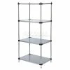 Nexel® Galvanized Steel, 4 Tier, Solid Shelving Starter Unit, 36"Wx18"Dx74"H