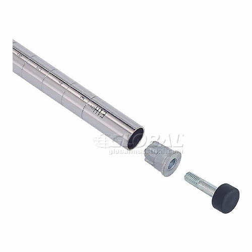 Nexel® Galvanized Steel, 4 Tier, Solid Shelving Add-On Unit, 54"Wx18"Dx54"H 2 Nexel® Galvanized Steel, 4 Tier, Solid Shelving Add-On Unit, 54"Wx18"Dx54"H - Image 2