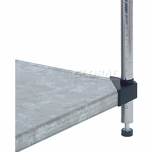 Nexel® Galvanized Steel, 2 Tier, Solid Shelving Starter Unit, 60"Wx18"Dx34"H 8 Nexel® Galvanized Steel, 2 Tier, Solid Shelving Starter Unit, 60"Wx18"Dx34"H - Image 8