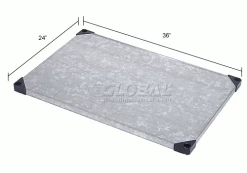 Nexel® S2436SZ Solid Galvanized Shelf 36"W x 24"D 25 Nexel® S2436SZ Solid Galvanized Shelf 36"W x 24"D -Shelving Sales Store 933CP34 dim