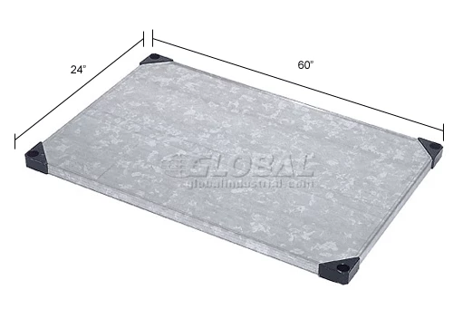 Nexel® S2460SZ Solid Galvanized Shelf 60"W x 24"D 13 Nexel® S2460SZ Solid Galvanized Shelf 60"W x 24"D - Image 13
