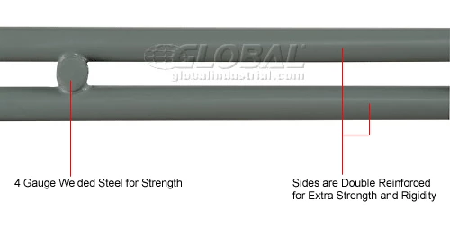 Global Industrial Wire Deck Bulk Rack Shelf 96"W x 24"D - Gray 15 Global Industrial Wire Deck Bulk Rack Shelf 96"W x 24"D - Gray - Image 15