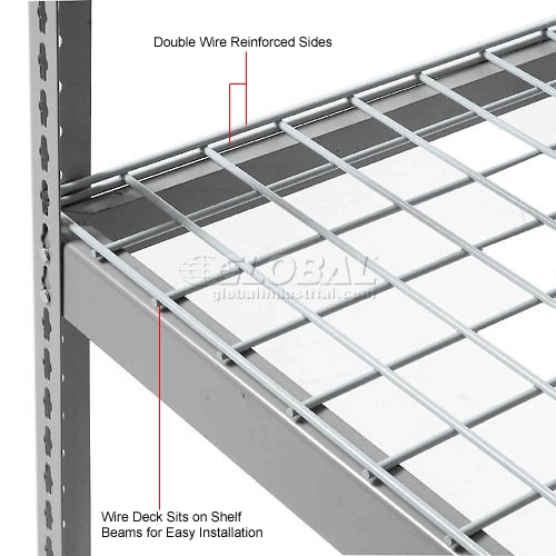 Global Industrial™ Wire Mesh Deck, 96"W x 24"D 9 Global Industrial™ Wire Mesh Deck, 96"W x 24"D - Image 9