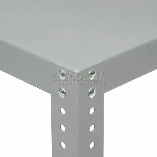 Global Industrial Extra Heavy Duty Shelving, 36"W x 24"D x 39"H, 3 Shelves, Gray 4 Global Industrial Extra Heavy Duty Shelving, 36"W x 24"D x 39"H, 3 Shelves, Gray - Image 4