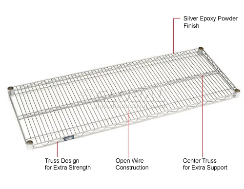 Nexel® S1860EP Nexelate® Wire Shelf 60"W x 18"D 12 Nexel® S1860EP Nexelate® Wire Shelf 60"W x 18"D - Image 12