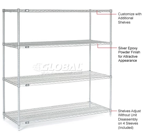 Nexel® S1860EP Nexelate® Wire Shelf 60"W x 18"D 17 Nexel® S1860EP Nexelate® Wire Shelf 60"W x 18"D - Image 17