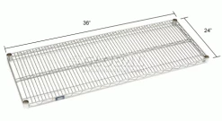 Nexel® S2436EP Nexelate® Wire Shelf 36"W x 24"D -Shelving Sales Store 990167 dim