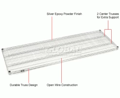 Nexel® S2472EP Nexelate® Wire Shelf 72"W x 24"D 29 Nexel® S2472EP Nexelate® Wire Shelf 72"W x 24"D -Shelving Sales Store 990170 1wco
