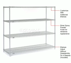Nexel® S2472EP Nexelate® Wire Shelf 72"W x 24"D 34 Nexel® S2472EP Nexelate® Wire Shelf 72"W x 24"D -Shelving Sales Store 990170 5wco