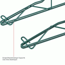 Nexel® Poly-Green® Single Arm Fixed Wall Bracket, 21" (Pair) 14 Nexel® Poly-Green® Single Arm Fixed Wall Bracket, 21" (Pair) -Shelving Sales Store AB21GZIN 3wco
