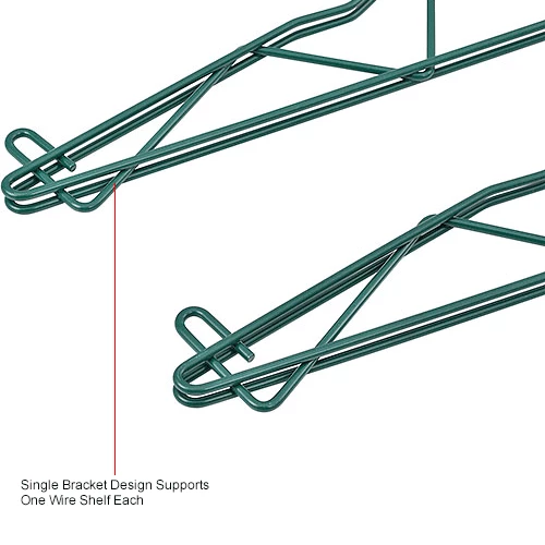 Nexel® Poly-Green® Single Arm Fixed Wall Bracket, 21" (Pair) 7 Nexel® Poly-Green® Single Arm Fixed Wall Bracket, 21" (Pair) - Image 7