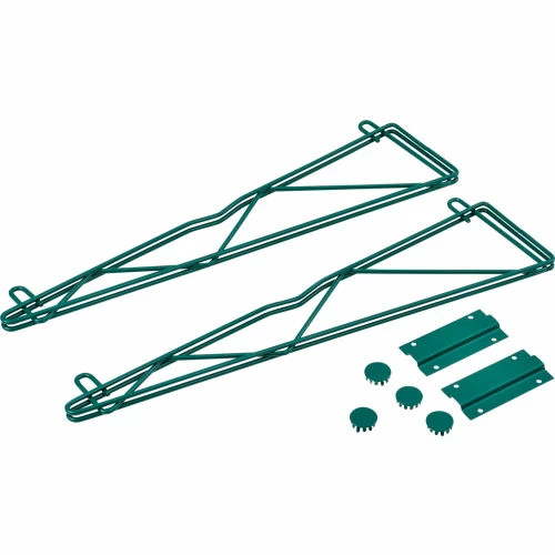 Nexel® Poly-Green® Single Arm Fixed Wall Bracket, 24" (Pair) 1 Nexel® Poly-Green® Single Arm Fixed Wall Bracket, 24" (Pair)
