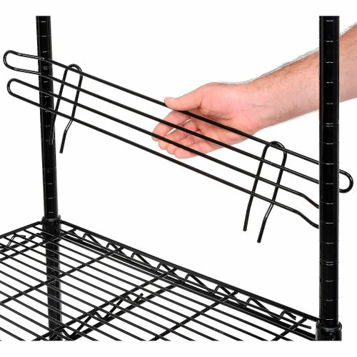 Nexel® Black Epoxy Wire Ledge, 14"W x 4"H 2 Nexel® Black Epoxy Wire Ledge, 14"W x 4"H - Image 2