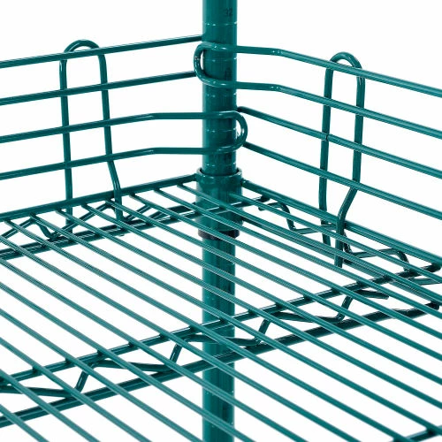 Nexel® Poly-Green® Wire Ledge, 36"W x 4"H 2 Nexel® Poly-Green® Wire Ledge, 36"W x 4"H - Image 2