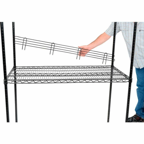 Nexel® Black Epoxy Wire Ledge, 60"W x 4"H 2 Nexel® Black Epoxy Wire Ledge, 60"W x 4"H - Image 2