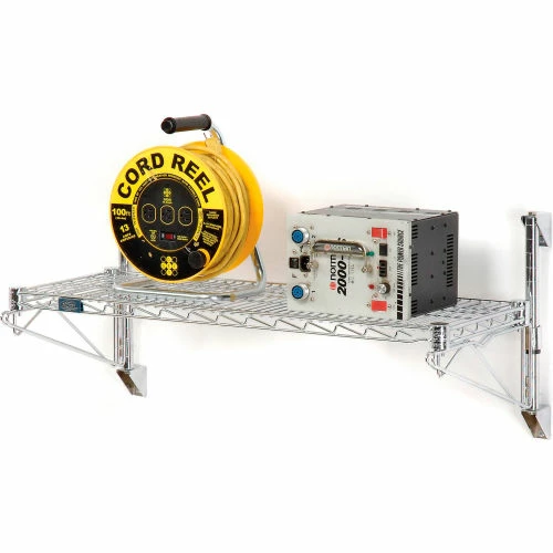 Nexel® Chrome Wall Mount Wire Shelving 36"W x 14"D x 14"H 1 - Shelf Starter 4 Nexel® Chrome Wall Mount Wire Shelving 36"W x 14"D x 14"H 1 - Shelf Starter - Image 4