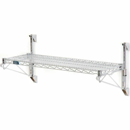 Nexel® Chrome Wall Mount Wire Shelving 36"W x 18"D x 14"H 1 - Shelf Starter 4 Nexel® Chrome Wall Mount Wire Shelving 36"W x 18"D x 14"H 1 - Shelf Starter - Image 4