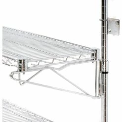 Nexel® Chrome Wall Mount Wire Shelving 48"W x 14"D x 63"H 4 - Shelf Starter 15 Nexel® Chrome Wall Mount Wire Shelving 48"W x 14"D x 63"H 4 - Shelf Starter -Shelving Sales Store B1137035 04