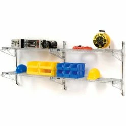 Nexel® Chrome Wall Mount Wire Shelving 48"W x 14"D x 34"H 2 - Shelf Add-On 21 Nexel® Chrome Wall Mount Wire Shelving 48"W x 14"D x 34"H 2 - Shelf Add-On -Shelving Sales Store B1137113 08