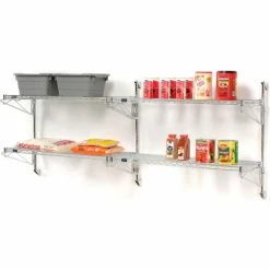 Nexel® Chrome Wall Mount Wire Shelving 48"W x 14"D x 34"H 2 - Shelf Add-On 22 Nexel® Chrome Wall Mount Wire Shelving 48"W x 14"D x 34"H 2 - Shelf Add-On -Shelving Sales Store B1137113 09