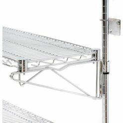 Nexel® Chrome Wall Mount Wire Shelving 30"W x 18"D x 54"H 3 - Shelf Starter 8 Nexel® Chrome Wall Mount Wire Shelving 30"W x 18"D x 54"H 3 - Shelf Starter -Shelving Sales Store B1137141 04 1