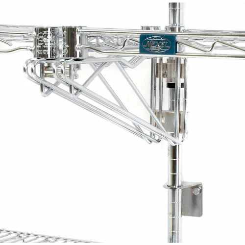 Nexel® Chrome Wall Mount Wire Shelving 36"W x 14"D x 63"H 4 - Shelf Add-On 4 Nexel® Chrome Wall Mount Wire Shelving 36"W x 14"D x 63"H 4 - Shelf Add-On - Image 4