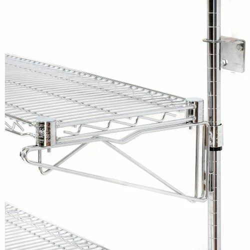 Nexel® Chrome Wall Mount Wire Shelving 72"W x 24"D x 34"H 2 - Shelf Starter 3 Nexel® Chrome Wall Mount Wire Shelving 72"W x 24"D x 34"H 2 - Shelf Starter - Image 3