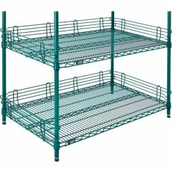 Nexel® Poly-Green®, 4 Tier, Wire Shelving Starter Unit, 42"W x 21"D x 54"H 29 Nexel® Poly-Green®, 4 Tier, Wire Shelving Starter Unit, 42"W x 21"D x 54"H -Shelving Sales Store B1137191 09