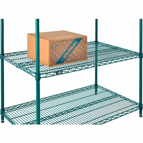 Nexel® Poly-Green®, 4 Tier, Wire Shelving Starter Unit, 42"W x 21"D x 54"H 11 Nexel® Poly-Green®, 4 Tier, Wire Shelving Starter Unit, 42"W x 21"D x 54"H - Image 11
