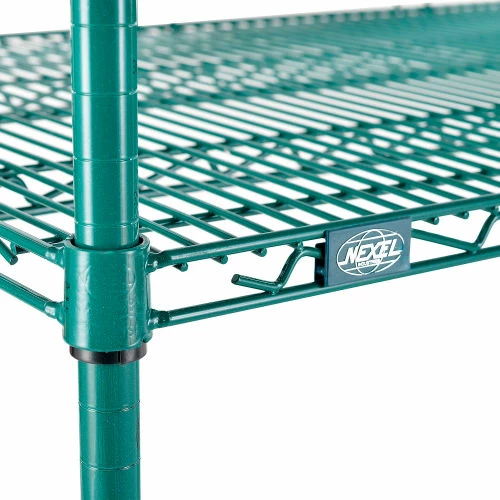 Nexel® Poly-Green®, 4 Tier, Wire Shelving Starter Unit, 42"W x 21"D x 54"H 12 Nexel® Poly-Green®, 4 Tier, Wire Shelving Starter Unit, 42"W x 21"D x 54"H - Image 12
