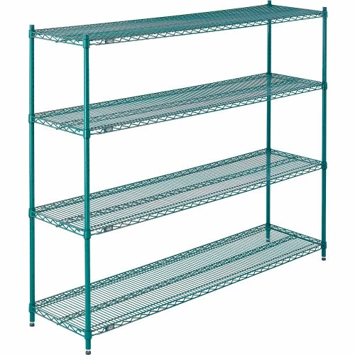 Nexel® S1872G Poly-Green® Epoxy Wire Shelf 72"W x 18"D 2 Nexel® S1872G Poly-Green® Epoxy Wire Shelf 72"W x 18"D - Image 2