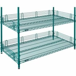 Nexel® Poly-Green®, 4 Tier, Wire Shelving Starter Unit, 48"W x 24"D x 63"H 34 Nexel® Poly-Green®, 4 Tier, Wire Shelving Starter Unit, 48"W x 24"D x 63"H -Shelving Sales Store B1137210 09