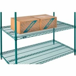 Nexel® Poly-Green®, 4 Tier, Wire Shelving Starter Unit, 48"W x 24"D x 63"H 35 Nexel® Poly-Green®, 4 Tier, Wire Shelving Starter Unit, 48"W x 24"D x 63"H -Shelving Sales Store B1137210 10