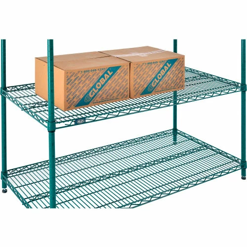 Nexel® Poly-Green®, 4 Tier, Wire Shelving Starter Unit, 48"W x 24"D x 63"H 11 Nexel® Poly-Green®, 4 Tier, Wire Shelving Starter Unit, 48"W x 24"D x 63"H - Image 11