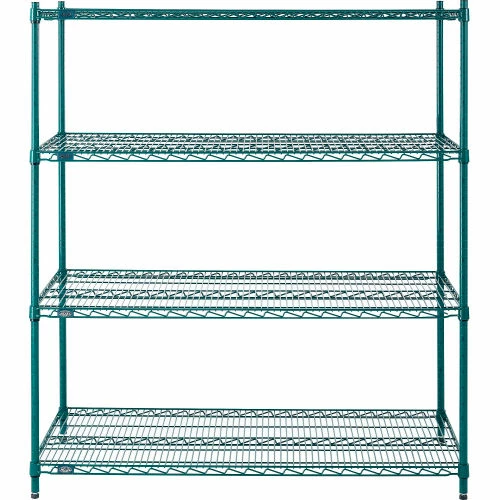 Nexel® Poly-Green®, 4 Tier, Wire Shelving Starter Unit, 54"W x 24"D x 54"H 3 Nexel® Poly-Green®, 4 Tier, Wire Shelving Starter Unit, 54"W x 24"D x 54"H - Image 3