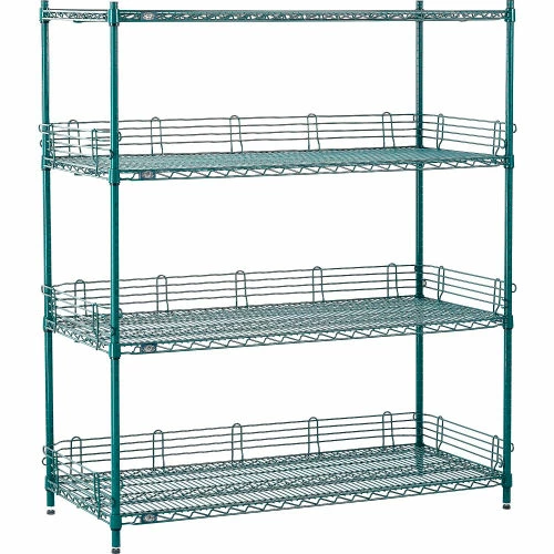 Nexel® Poly-Green®, 4 Tier, Wire Shelving Starter Unit, 54"W x 24"D x 54"H 9 Nexel® Poly-Green®, 4 Tier, Wire Shelving Starter Unit, 54"W x 24"D x 54"H - Image 9