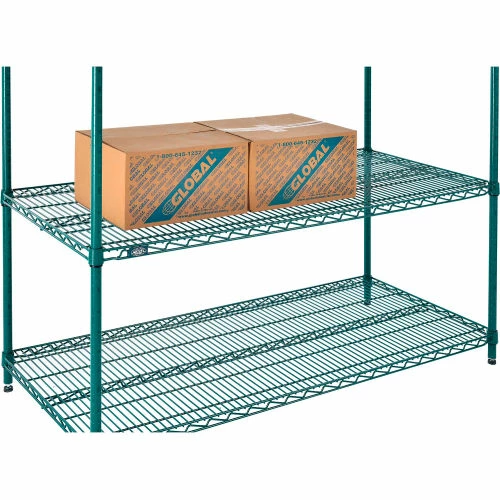 Nexel® Poly-Green®, 4 Tier, Wire Shelving Starter Unit, 54"W x 24"D x 54"H 11 Nexel® Poly-Green®, 4 Tier, Wire Shelving Starter Unit, 54"W x 24"D x 54"H - Image 11