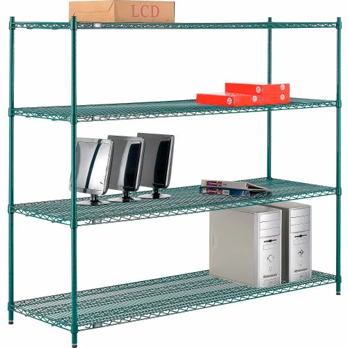 Nexel® Poly-Green®, 4 Tier, Wire Shelving Starter Unit, 72"W x 24"D x 63"H 7 Nexel® Poly-Green®, 4 Tier, Wire Shelving Starter Unit, 72"W x 24"D x 63"H - Image 7
