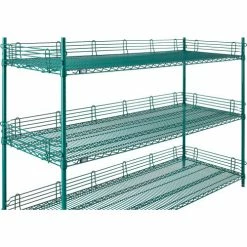 Nexel® Poly-Green®, 4 Tier, Wire Shelving Starter Unit, 72"W x 24"D x 63"H 34 Nexel® Poly-Green®, 4 Tier, Wire Shelving Starter Unit, 72"W x 24"D x 63"H -Shelving Sales Store B1137213 09