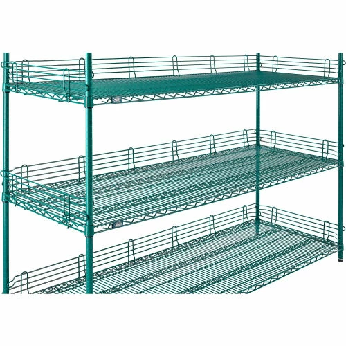 Nexel® Poly-Green®, 4 Tier, Wire Shelving Starter Unit, 72"W x 24"D x 63"H 10 Nexel® Poly-Green®, 4 Tier, Wire Shelving Starter Unit, 72"W x 24"D x 63"H - Image 10