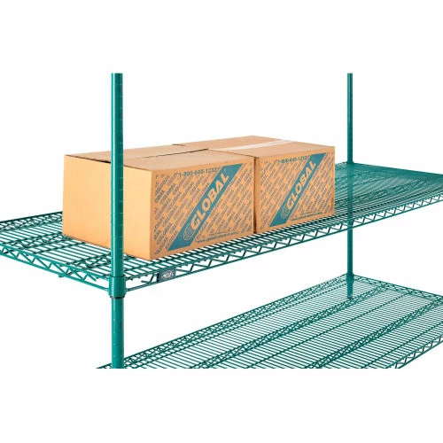 Nexel® Poly-Green®, 4 Tier, Wire Shelving Starter Unit, 72"W x 24"D x 63"H 11 Nexel® Poly-Green®, 4 Tier, Wire Shelving Starter Unit, 72"W x 24"D x 63"H - Image 11