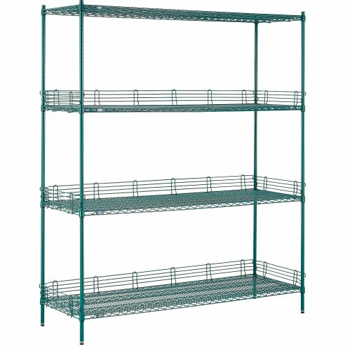 Nexel® Poly-Green®, 4 Tier, Wire Shelving Starter Unit, 72"W x 24"D x 86"H 9 Nexel® Poly-Green®, 4 Tier, Wire Shelving Starter Unit, 72"W x 24"D x 86"H - Image 9