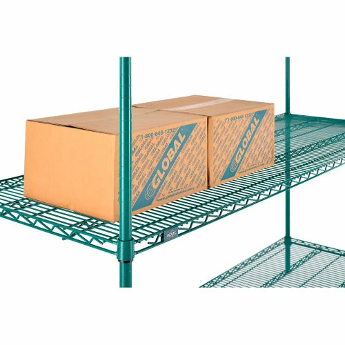 Nexel® Poly-Green®, 4 Tier, Wire Shelving Starter Unit, 72"W x 24"D x 86"H 11 Nexel® Poly-Green®, 4 Tier, Wire Shelving Starter Unit, 72"W x 24"D x 86"H - Image 11