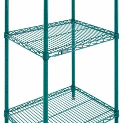 Nexel® Poly-Green®, 4 Tier, Wire Shelving Starter Unit, 24"W x 18"D x 74"H -Shelving Sales Store B1137227 03