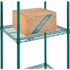 Nexel® Poly-Green®, 4 Tier, Wire Shelving Starter Unit, 24"W x 18"D x 74"H -Shelving Sales Store B1137227 10