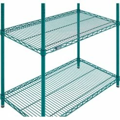 Nexel® Poly-Green®, 4 Tier, Wire Shelving Starter Unit, 36"W x 18"D x 74"H 28 Nexel® Poly-Green®, 4 Tier, Wire Shelving Starter Unit, 36"W x 18"D x 74"H -Shelving Sales Store B1137229 03